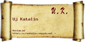 Uj Katalin névjegykártya