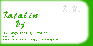 katalin uj business card